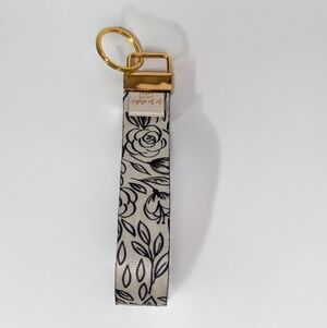 ✨ JoJo Styles Handcrafted Wristlet Keychain – Floral Noir ✨